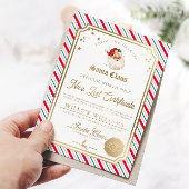 Festive Strip Nice List Certificate Foil Card Folieneinladung