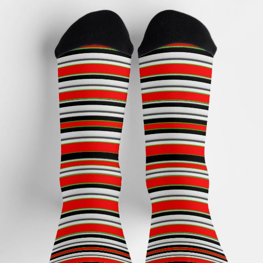 Festive Stripe Socks – Bold Cozy Style Socken (Oben)