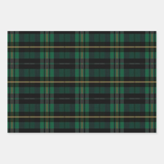 Festive, stylische, mehrfarbige Karierte Muster Geschenkpapier Set (Vorderseite 2)