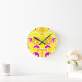 Festive Sun Doodle Art 42 Runde Wanduhr (Zuhause)