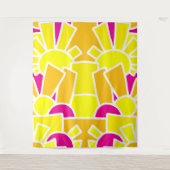 Festive Sun Doodle Art 42 Wandteppich (Vorderseite)