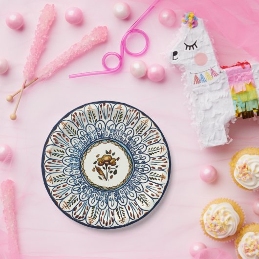 Festive Talavera Dos Pappteller (Party)