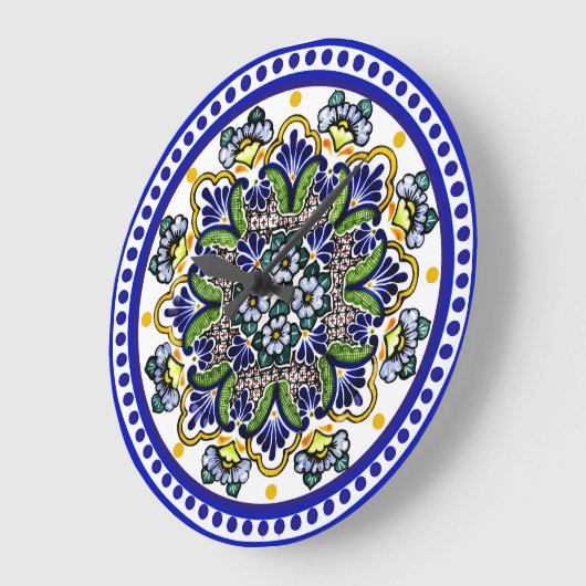 Festive Talavera Siete Große Wanduhr (Winkel)