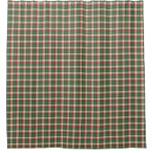 Festive Tartan Curtain Red Green Gift for Décor Duschvorhang (Vorderseite)