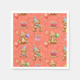 Festive Teddy Bears von Natasha Us Serviette