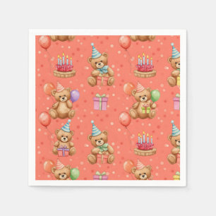 Festive Teddy Bears von Natasha Us Serviette