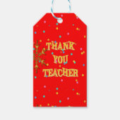 Festive Thank You Teacher Geschenkanhänger (Vorderseite)