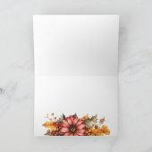 Festive Thanks Kürbis-Blumenstrauß-Karte Karte (Innenseite)