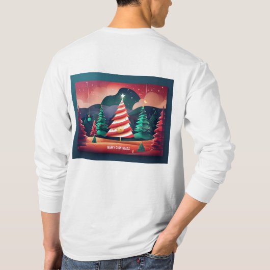 "Festive Threads: Entpacken Sie den Basic Long Sle T-Shirt (Rückseite)