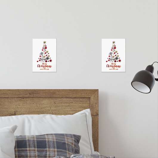 “Festive Tree in Snow” Bilderwand Sets (Schlafzimmer)