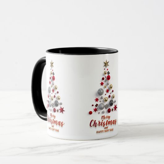  “Festive Tree in Snow” Tasse (Vorderseite Links)