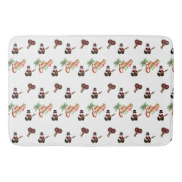 FESTIVE Trini Christmas auf WHITE Badematte