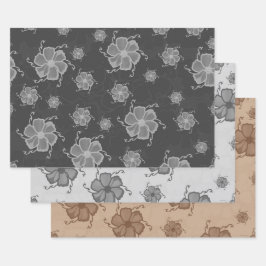 Festive Tropics Floral Geschenkpapier BGB Set