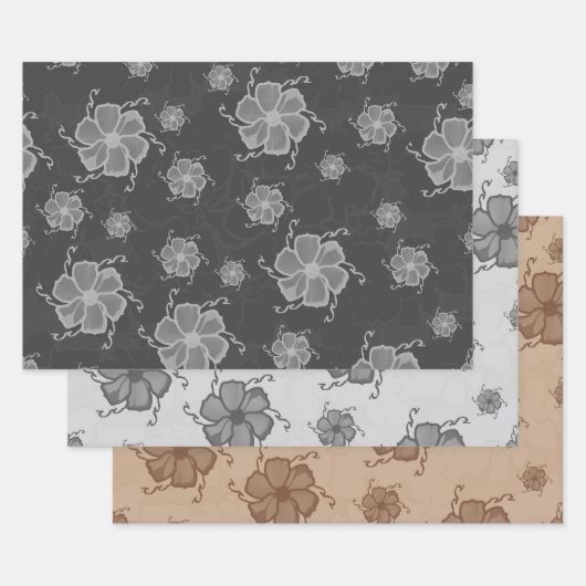 Festive Tropics Floral Geschenkpapier BGB Set (Set)