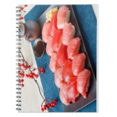 Festive Tuna Sushi Platter Notebook Notizblock (Vorderseite)