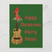 Festive Ukulele Frohe Weihnachten Frohe Musik (Vorderseite)