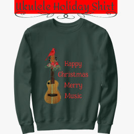Festive Ukulele Frohe Weihnachten Frohe Musik Swea Sweatshirt