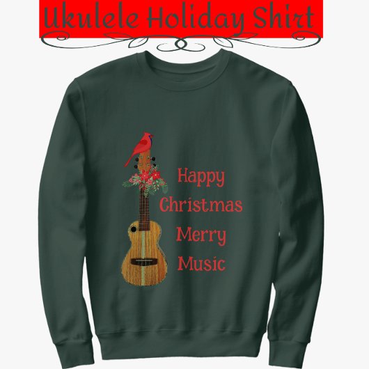 Festive Ukulele Frohe Weihnachten Frohe Musik Swea Sweatshirt