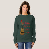 Festive Ukulele Frohe Weihnachten Frohe Musik Swea Sweatshirt (Vorne ganz)