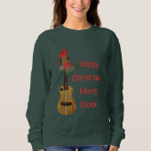 Festive Ukulele Frohe Weihnachten Frohe Musik Swea Sweatshirt (Vorderseite)