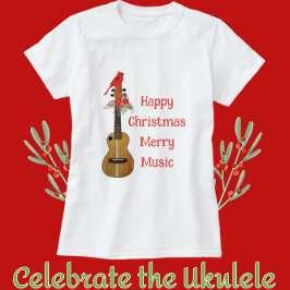 Festive Ukulele Frohe Weihnachten Frohe Musik T-Shirt
