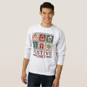 Festive Unit (2) Retro Christmas Icon Grid Sweatshirt (Vorne ganz)