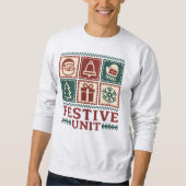 Festive Unit (2) Retro Christmas Icon Grid Sweatshirt (Vorderseite)