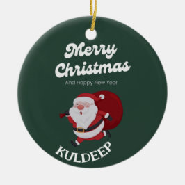 "Festive Vibes: Weihnachts- und Neujahrsjubiläum" Keramik Ornament