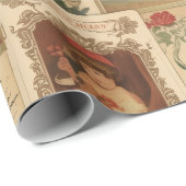 festive vintage merry christmas ephemera collage geschenkpapier (Rolleneckpunkt)