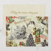 Festive Vintage Victorian Christmas Santa  (Vorne/Hinten)