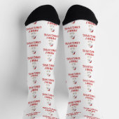Festive Watercolor Christmas Goose Duck  Socken (Oben)