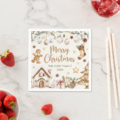 Festive Watercolor Christmas Party Serviette (Beispiel)