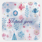 Festive Watercolor Christmas Pattern Sticker (Vorderseite)