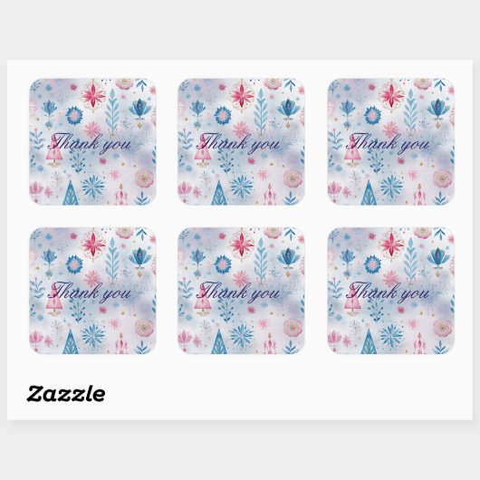 Festive Watercolor Christmas Pattern Sticker (Blatt)