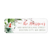 Festive Watercolor Greenery Christmas Address (Vorne)