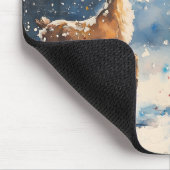 Festive Watercolor Santa Reindeer Colorful Balloon Mousepad (Ecke)