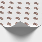 Festive watercolour pine cone geschenkpapier (Ecke)