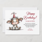 Festive whimsical animals party vibe kids greeting (Vorderseite)