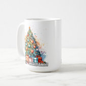Festive Whimsical Merry Christmas Tree Kaffeetasse (Vorderseite Links)