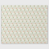 Festive White Elephant Christmas Party Illustrated Geschenkpapier (Flach)