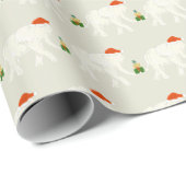 Festive White Elephant Christmas Party Illustrated Geschenkpapier (Rolleneckpunkt)