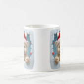 Festive White Featuring Teddy Bear And Icy Design Kaffeetasse (Mittel)