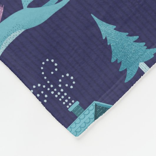 Festive Winter Animals Fleecedecke (Ecke)