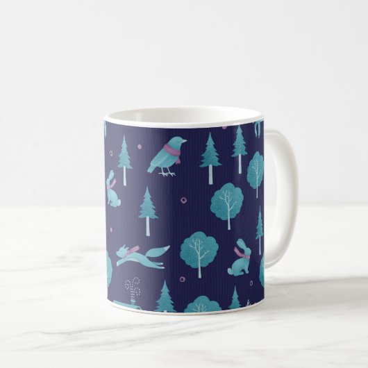 Festive Winter Animals Kaffeetasse (VorderseiteRechts)