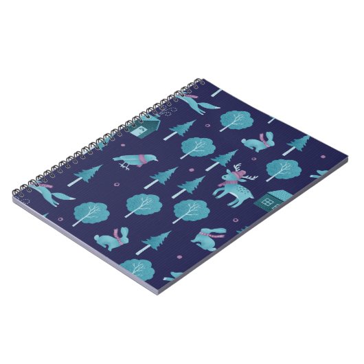 Festive Winter Animals Notizblock (Linke Seite)