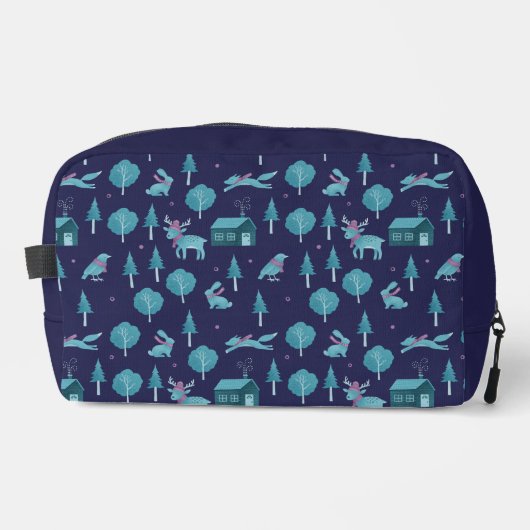 Festive Winter Animals Waschbeutel (Vorderseite)