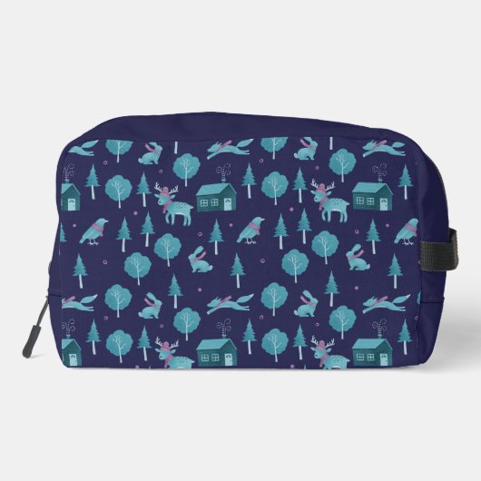 Festive Winter Animals Waschbeutel (Rückseite)