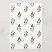 Festive Winter Botanical Christmas Holiday Party Einladung (Rückseite)