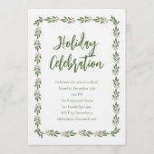 Festive Winter Botanical Christmas Holiday Party Einladung (Vorderseite)