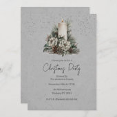 Festive Winter Candle Christmas Invitation Einladung (Vorne/Hinten)